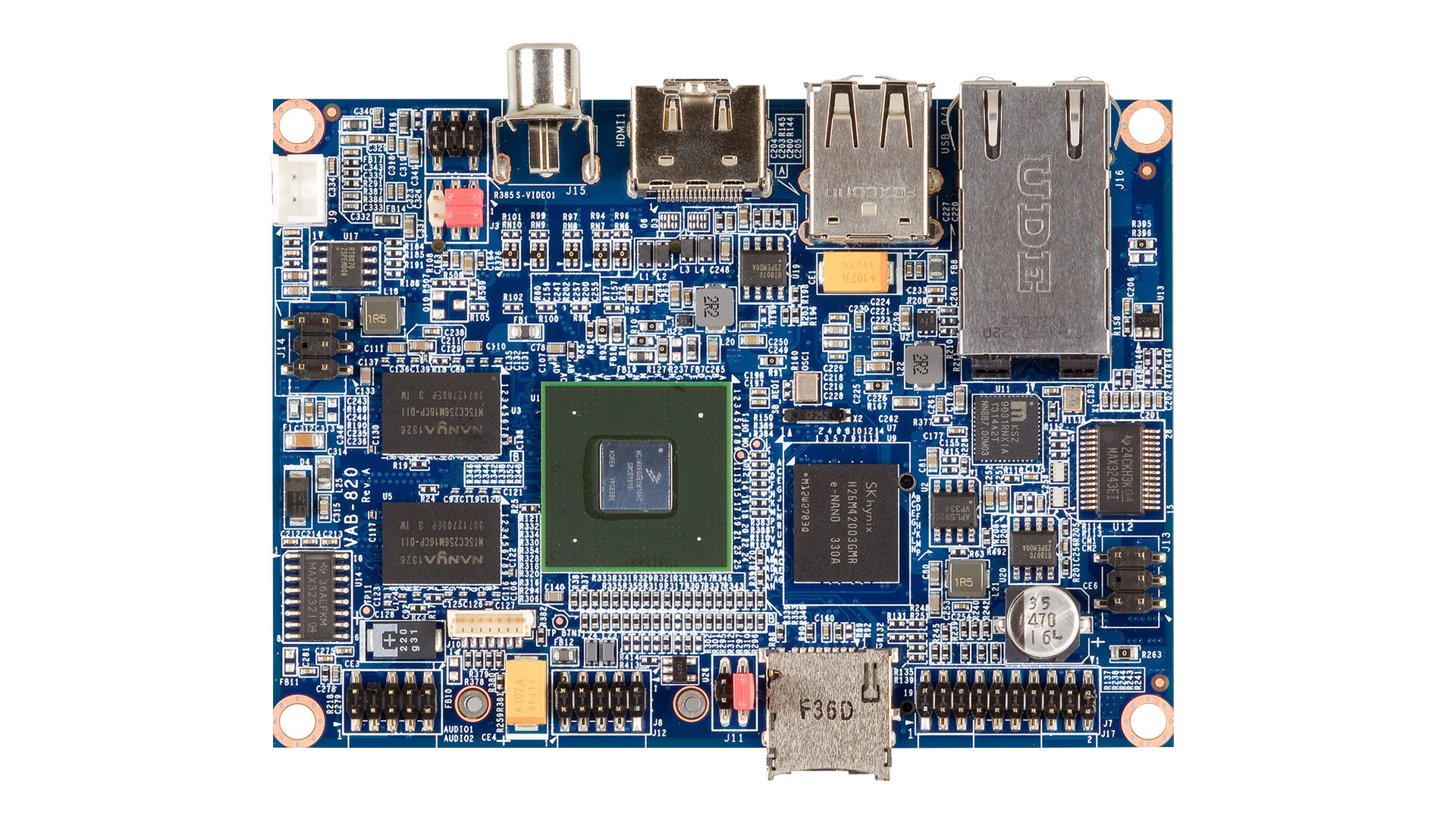 VIA VAB-820 Pico-ITX Board featuring the NXP i.MX 6Quad processor front view