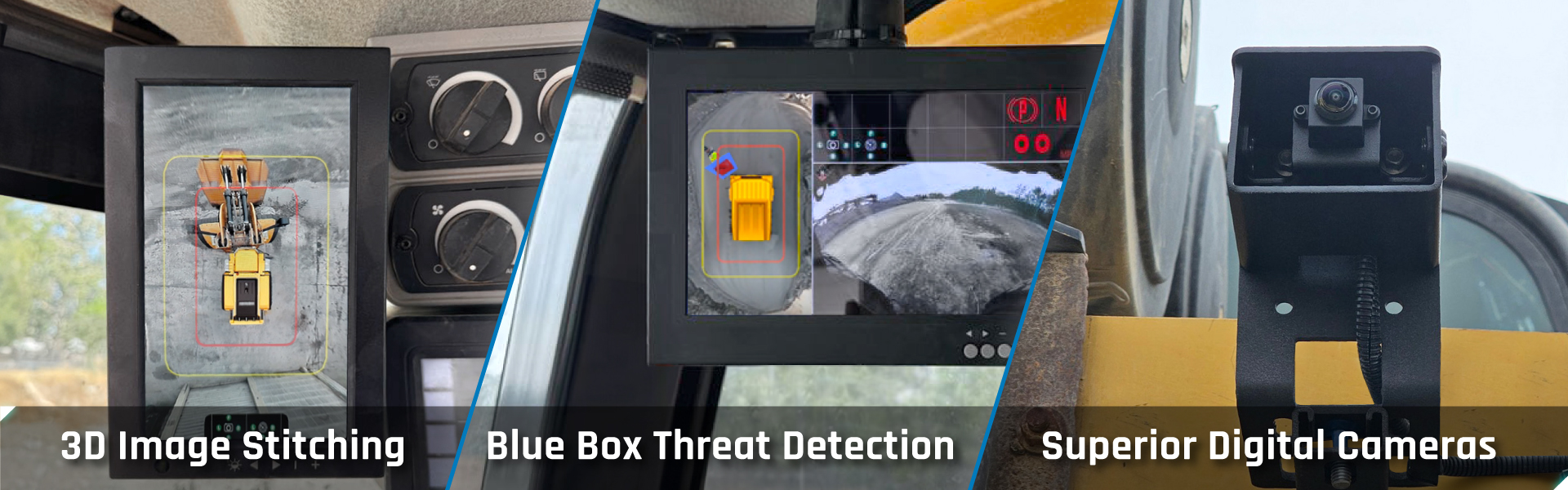 3D image stitching, blue box threat detection, and superior digital cameras